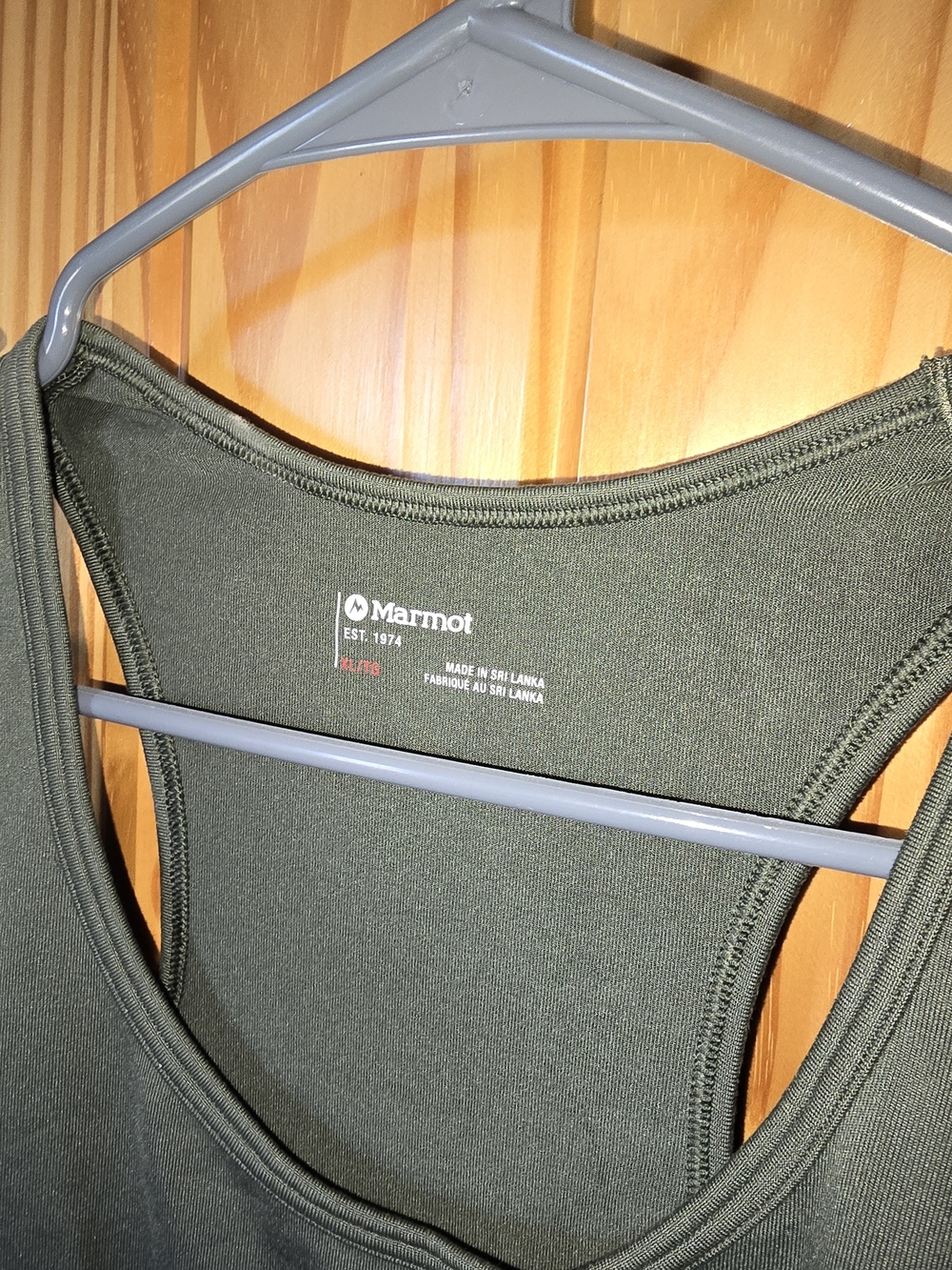 Womens XL Marmot Olive Green Racerback Performance Tank - Picture 3 of 4